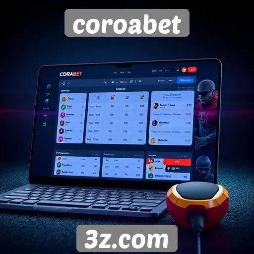 Interface intuitiva do Coroabet melhora a experiência do jogador